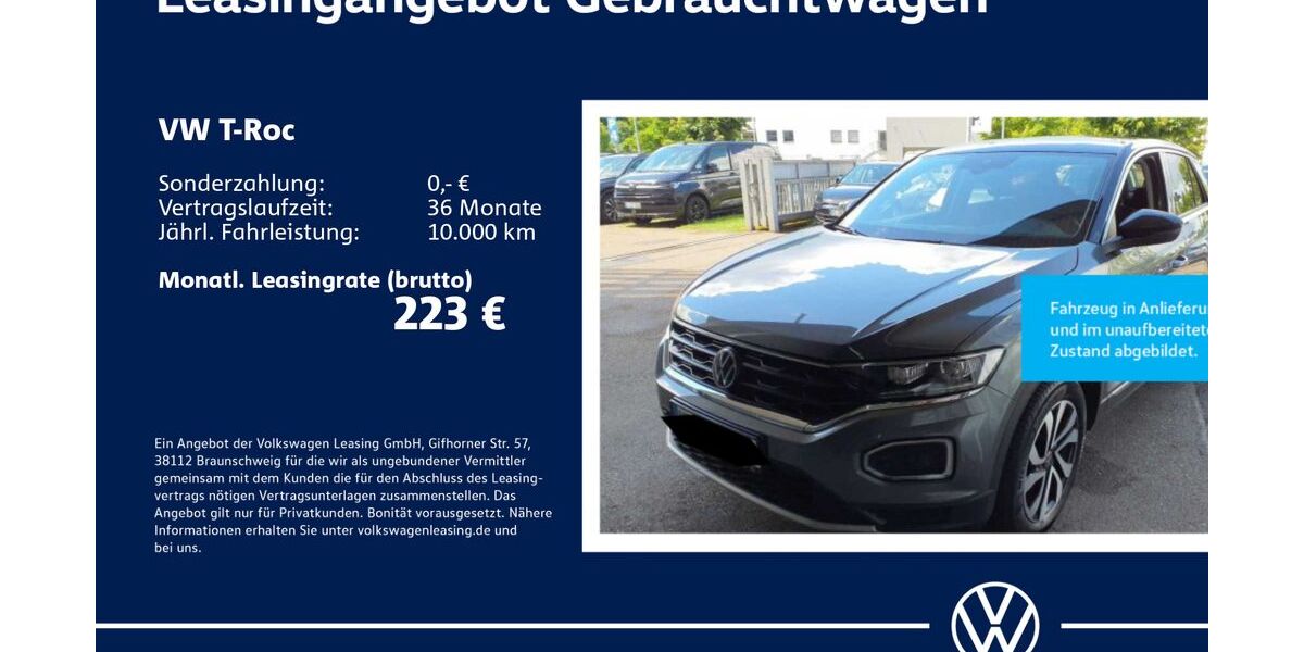 VW T-Roc 62.501 km 17.930 &euro; Stuttgart-Wangen 70188