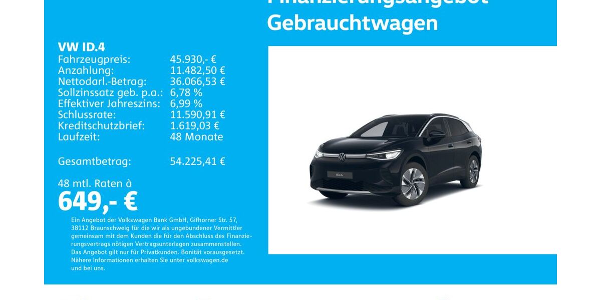 VW ID.4 16.000 km 43.930 &euro; Stuttgart 70563