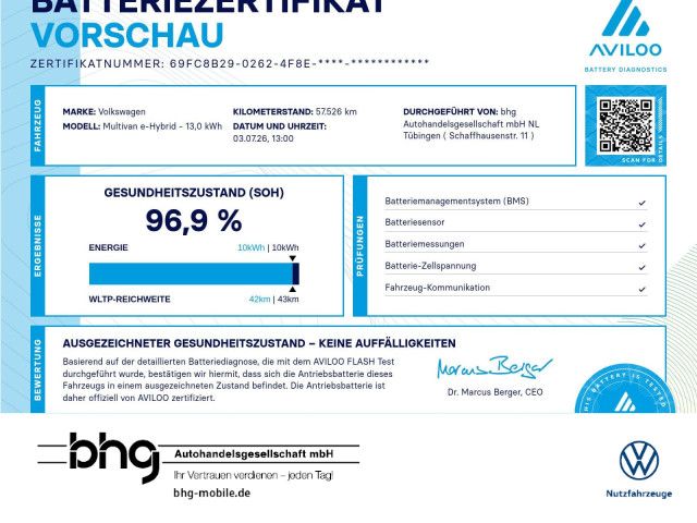 VW T7 Multivan 57.526 km 50.930 &euro; Tübingen 72072