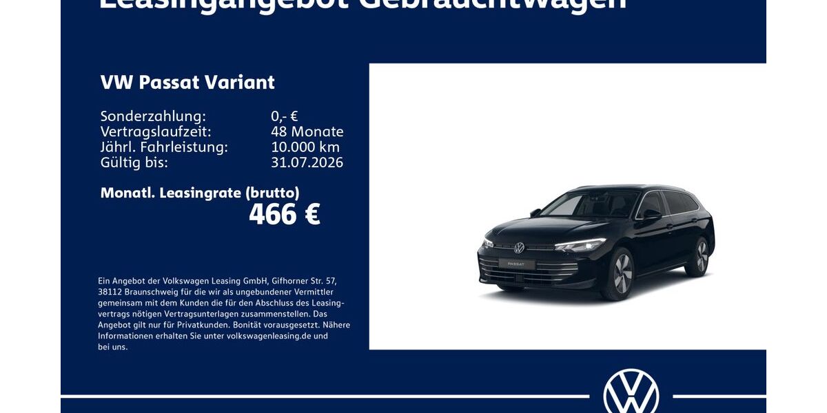 VW Passat Variant 5.611 km 36.630 &euro; Stuttgart 70563