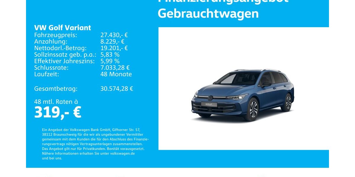 VW Golf 11.661 km 26.930 &euro; Stuttgart-Wangen 70188