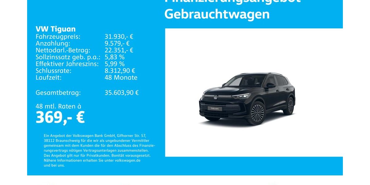 VW Tiguan 20.081 km 29.930 &euro; Stuttgart-Feuerbach 70469